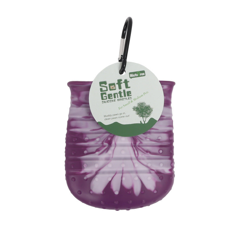 Soft Brush Foot Washer for Easy Pet Paw Cleaning