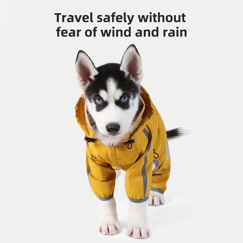 Waterproof Jacket with Hood for Small & Medium Dogs