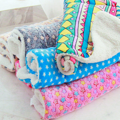 Cute Cat & Dog Fleece Blanket