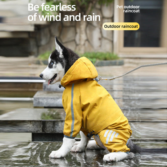 Waterproof Jacket with Hood for Small & Medium Dogs